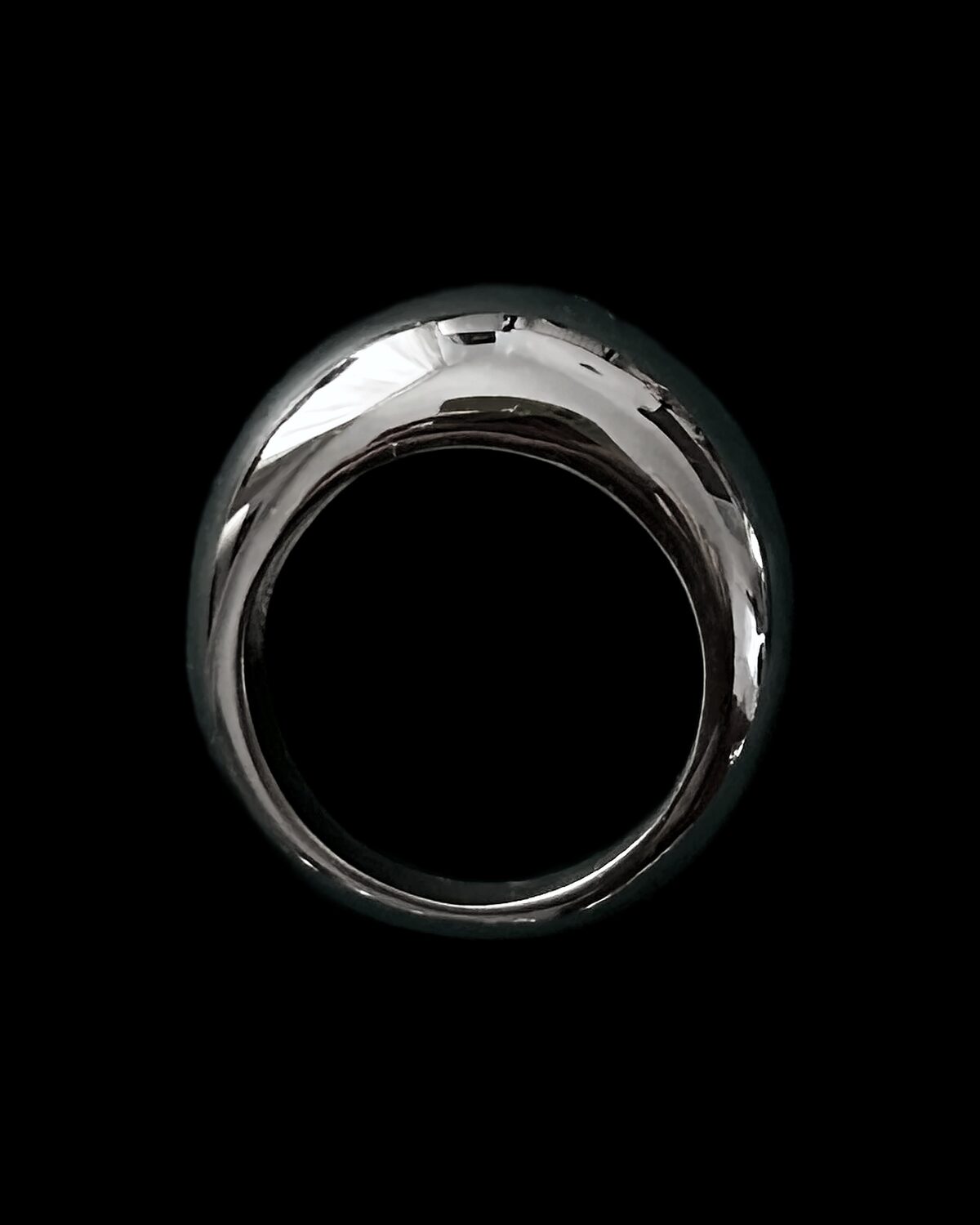 The Dôme ring, mirror-polished sterling silver