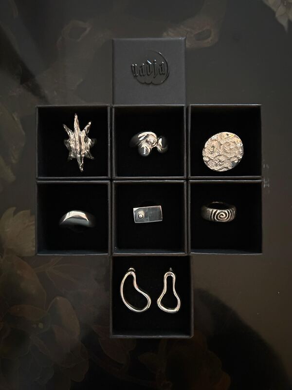 Pieces from the workshops, cast in silver